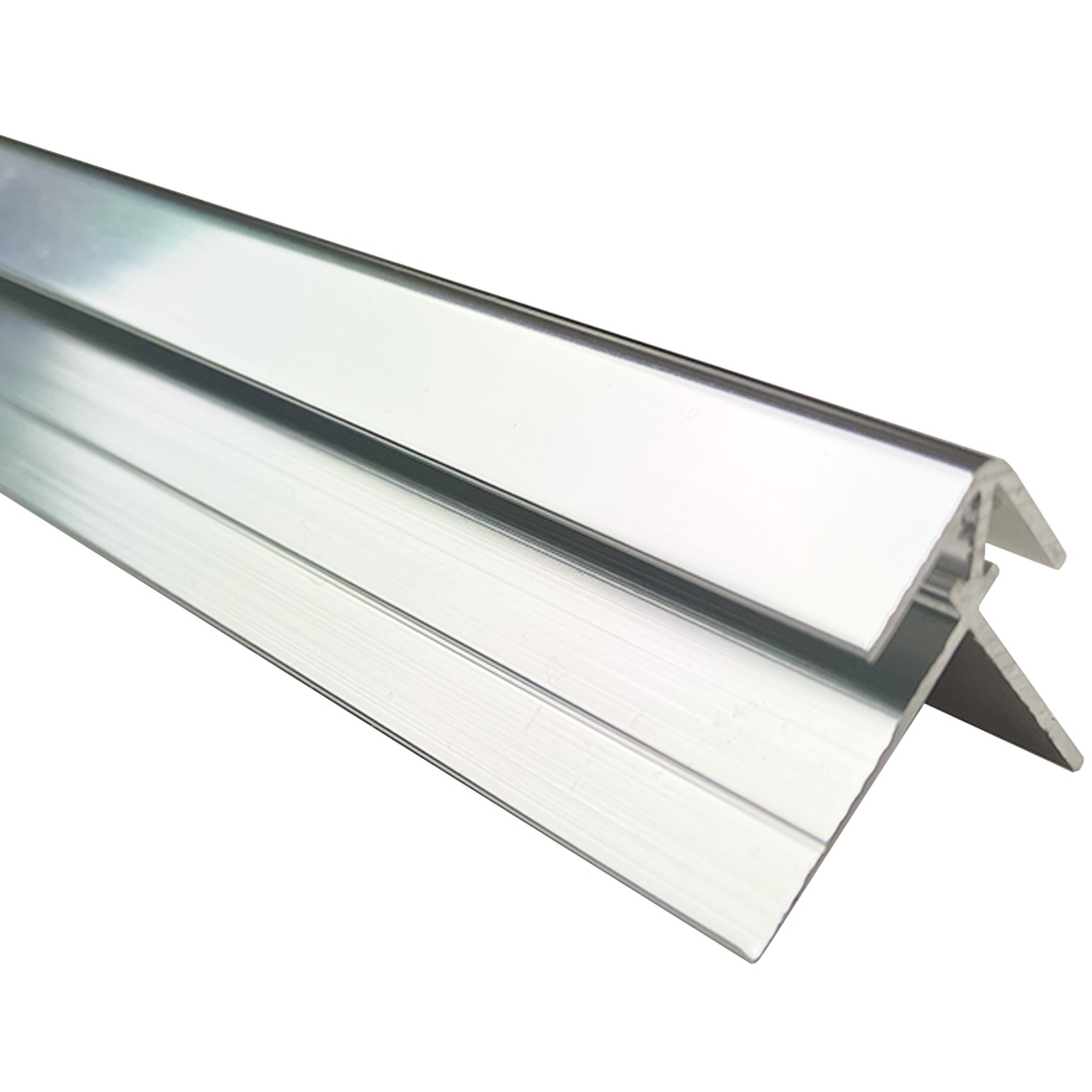Wetwall Polished Silver Tile External Corner 2450mm Image 1