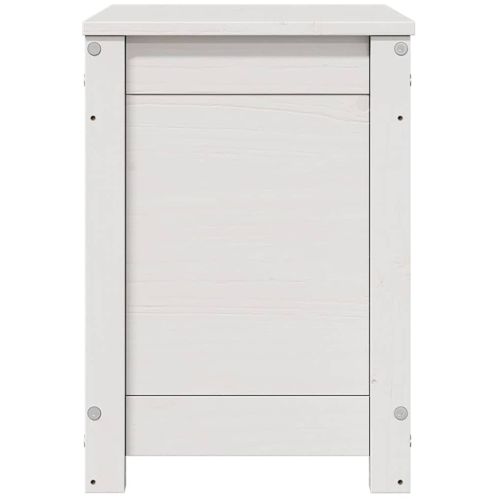 vidaXL White Solid Pinewood Storage Box Image 6