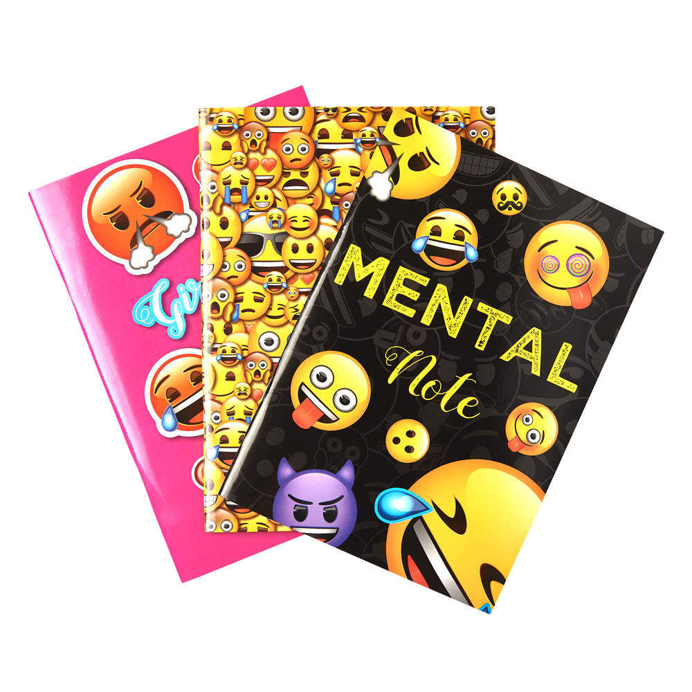 Emoji Exercise Book 3 pack Image 1