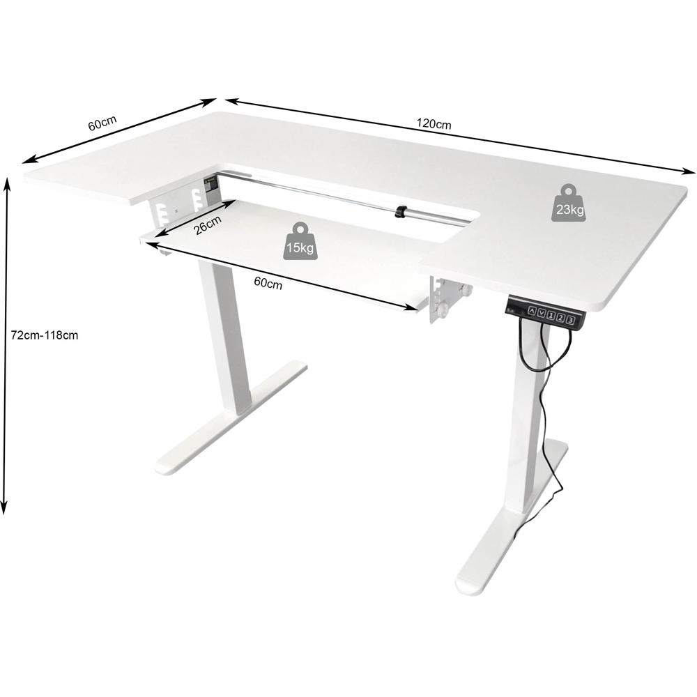 Sewing Online WC1015 Electric White Adjustable Sewing Machine Table Image 7
