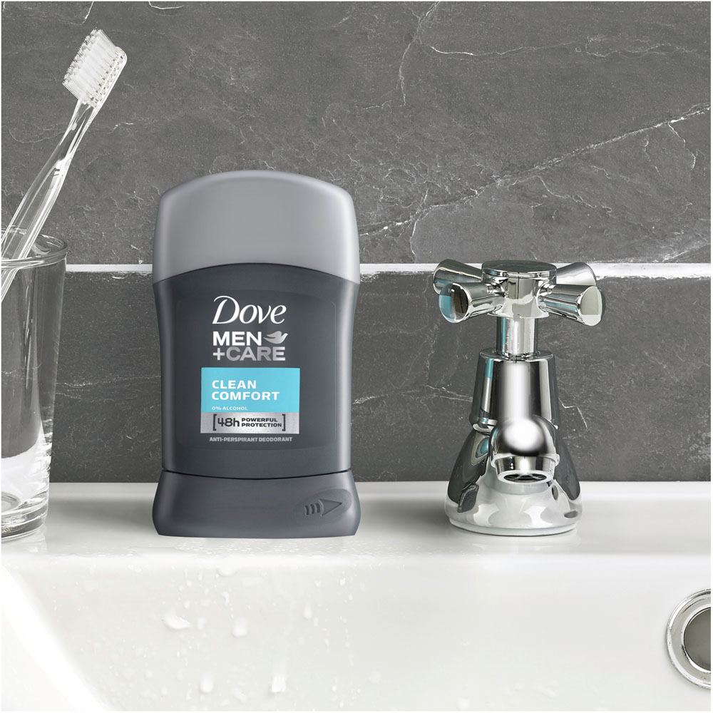 Dove Men Clean Comfort Anti-Perspirant Stick 50ml Image 5