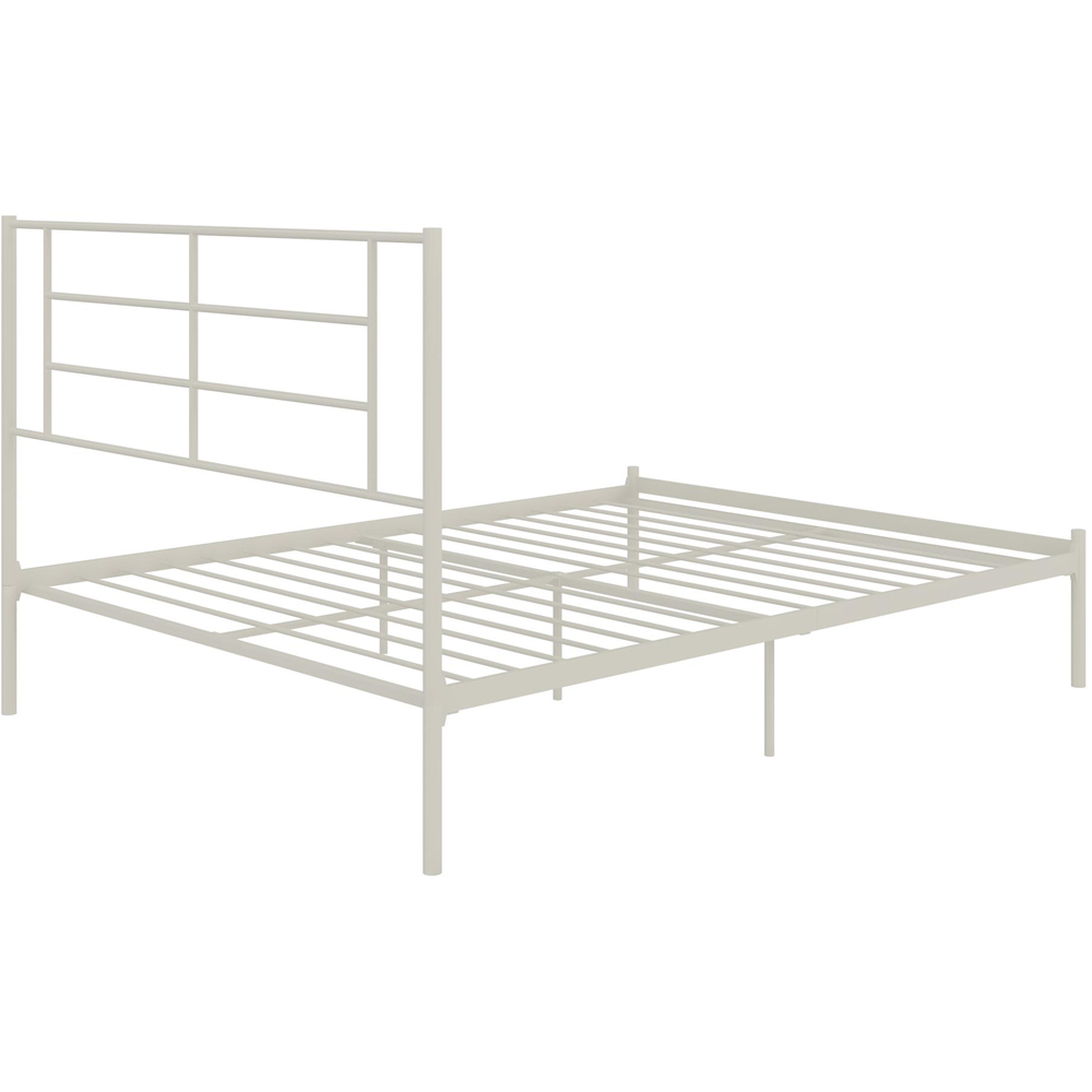 Dorel Jensen King Size White Metal Bed Frame Image 5
