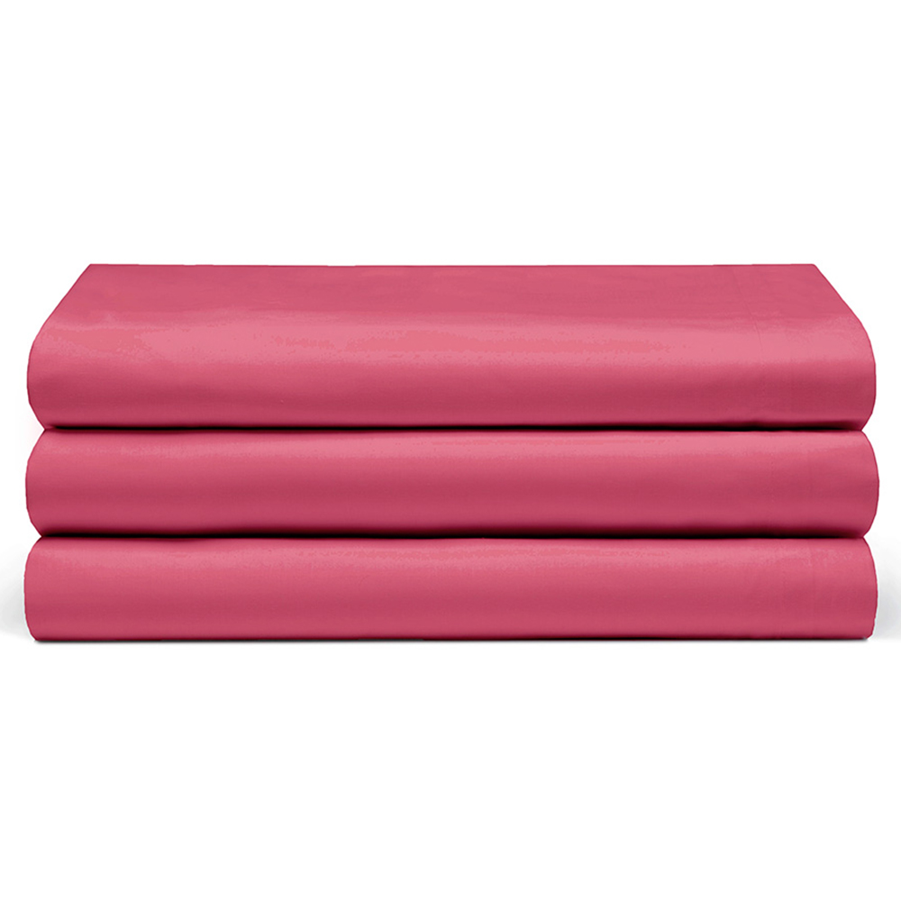 Serene Double Red Flat Bed Sheet Image 1