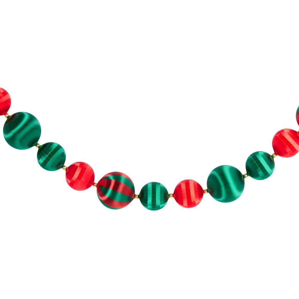 Red and Green Bauble Garland Image 3