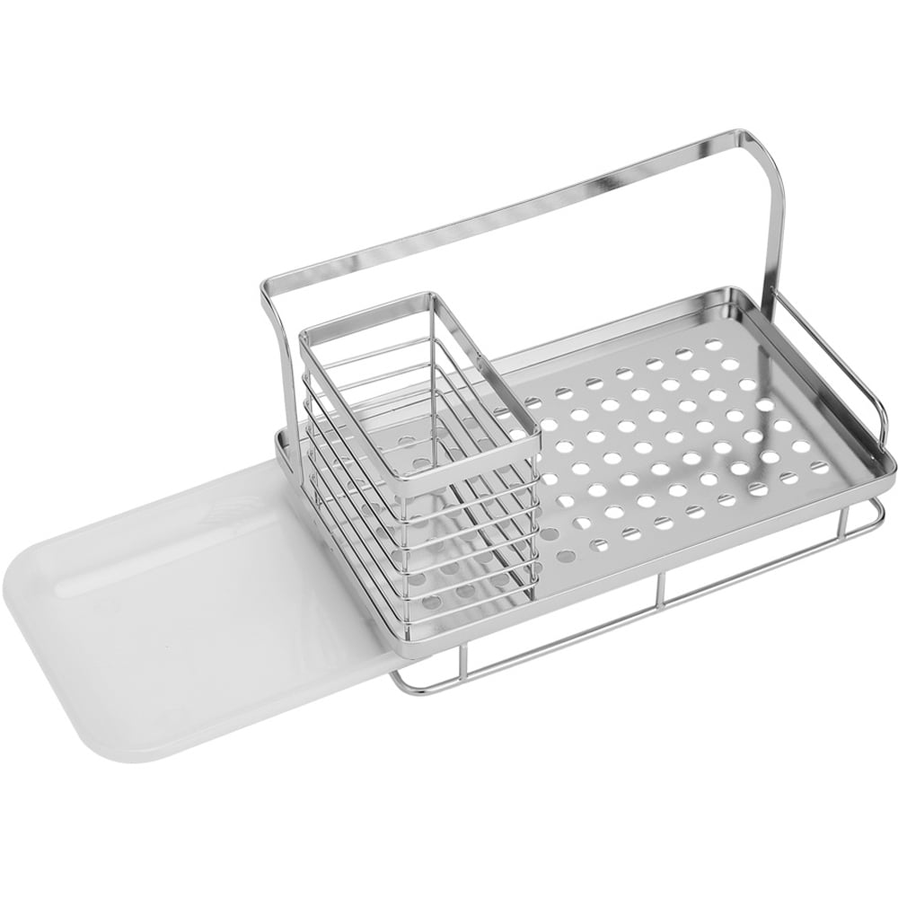 H&O Direct Stainless Steel Sink Organiser with Draining Tray Image 3