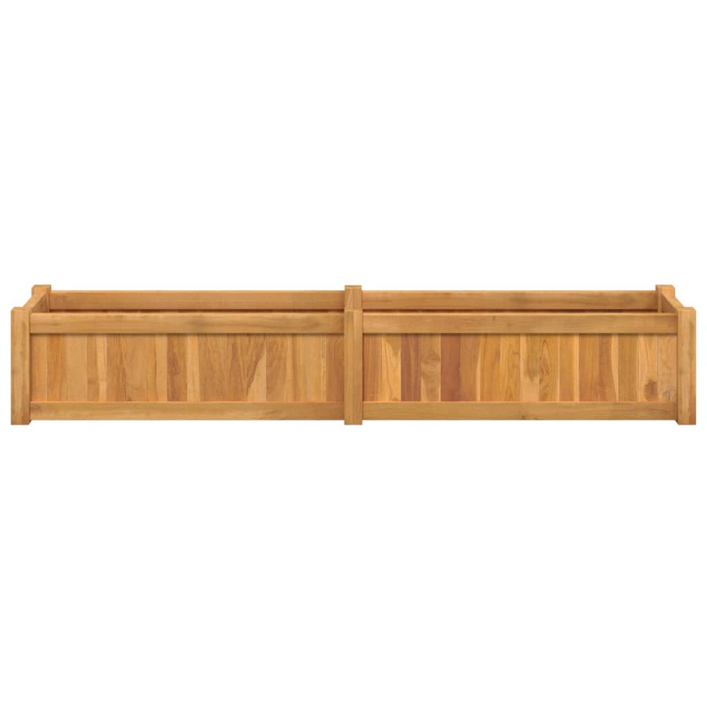 vidaXL Brown Solid Teak Wood Raised Garden Bed 25 x 150 x 30cm Image 3