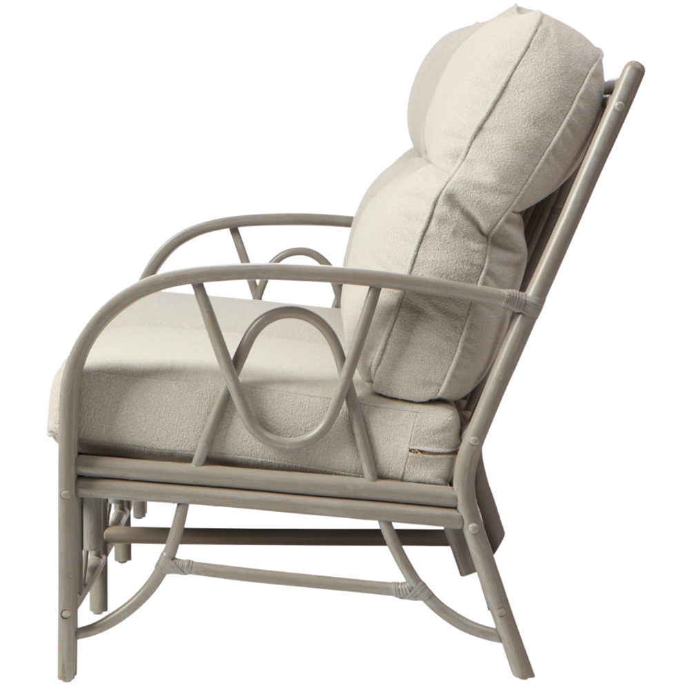 Desser Furniture Bali 3 Seater Grey Natural Rattan Alba Dusk Sofa Image 4
