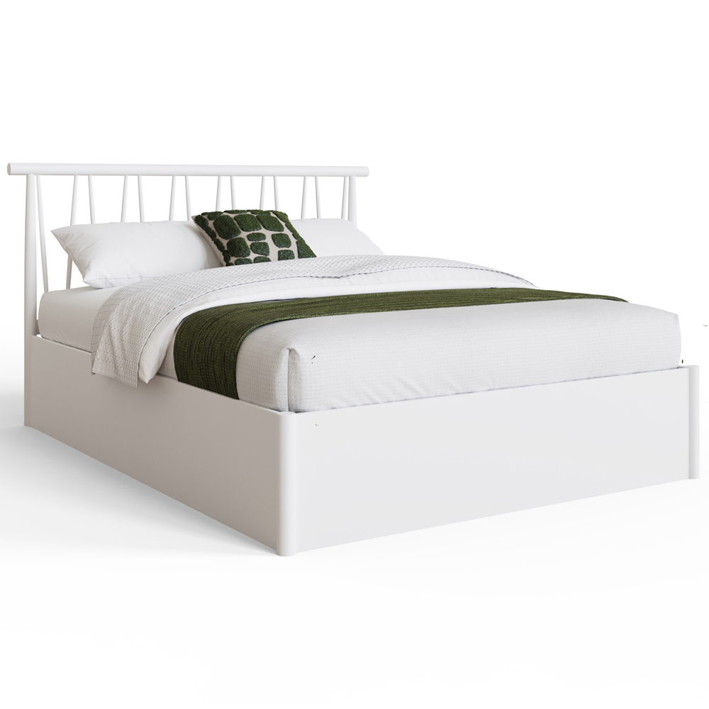 GFW Fusum King Size White Spindle Wooden Ottoman Bed Image 3