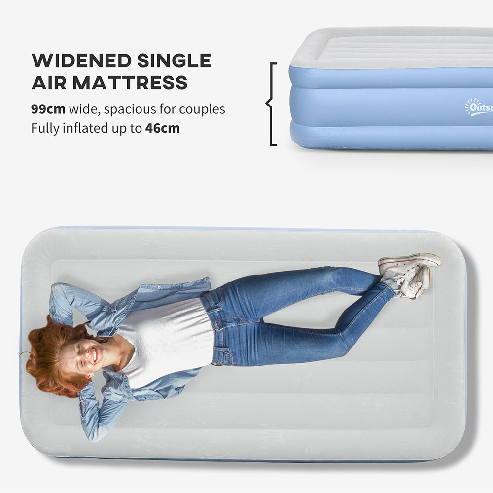 Outsunny Single Inflatable Mattress with Built in Electric Pump Image 4