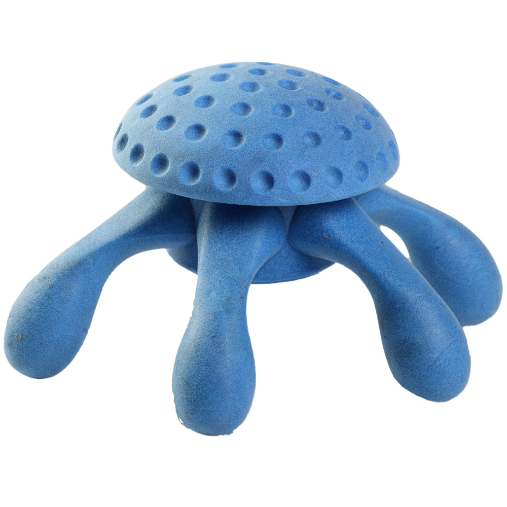 Kiwi Walker Lets Play Blue Octopus Dog Toy Image 1