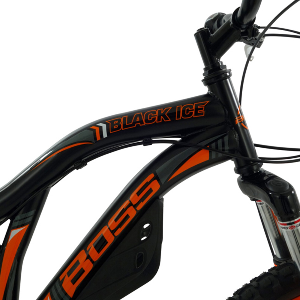 Boss Black Ice 26 inch Black and Orange Mountain Bike Image 6