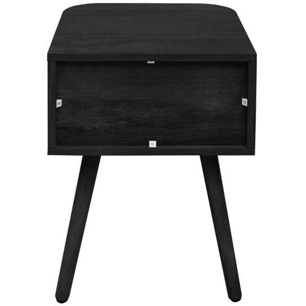 Birlea Noah Single Drawer Black Rattan Bedside Table Image 5