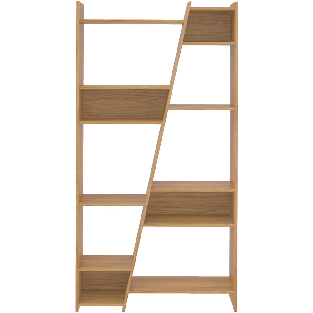 Seconique Naples 12 Shelf Oak Effect Tall Bookcase Image 5