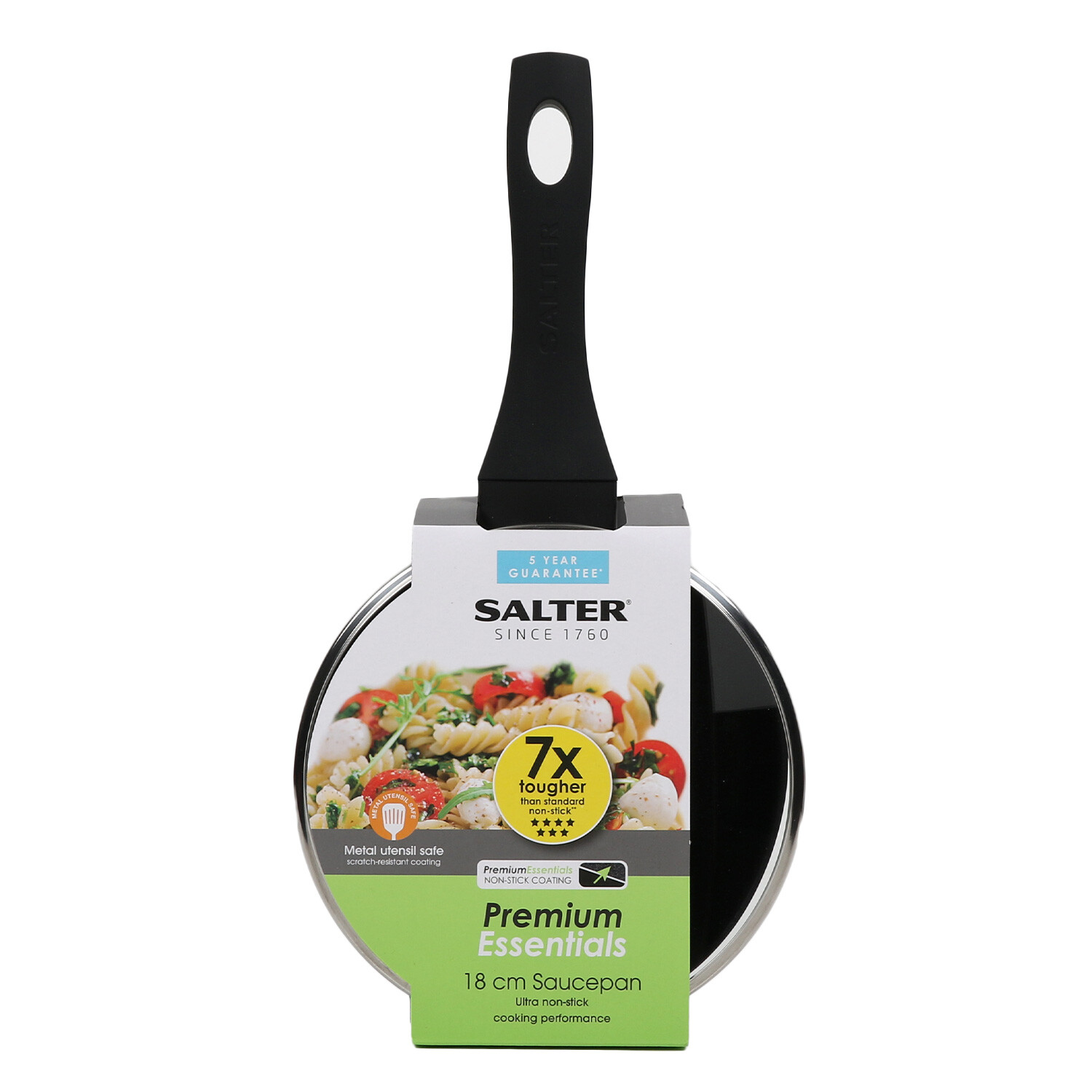 Salter Premium Essentials Saucepan - Black / 18cm Image 2