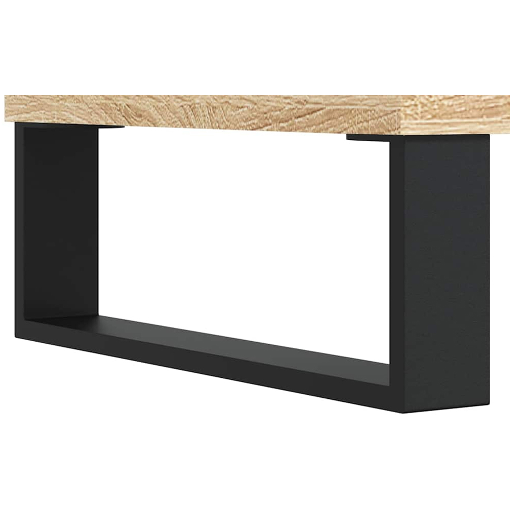 vidaXL 2 Door 2 Drawer Sonoma Oak Sideboard with Metal Legs Image 9
