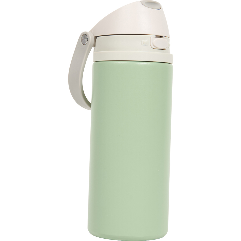 Stainless Steel Bottle with 2-Way Lid and Straw Sage Green Image 2