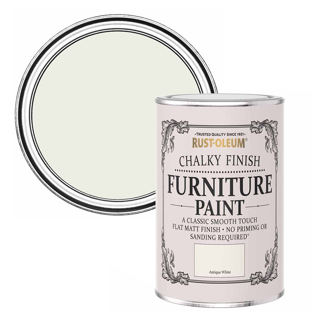 Rust-Oleum Chalky Furniture Paint Antique White 12 Image 1