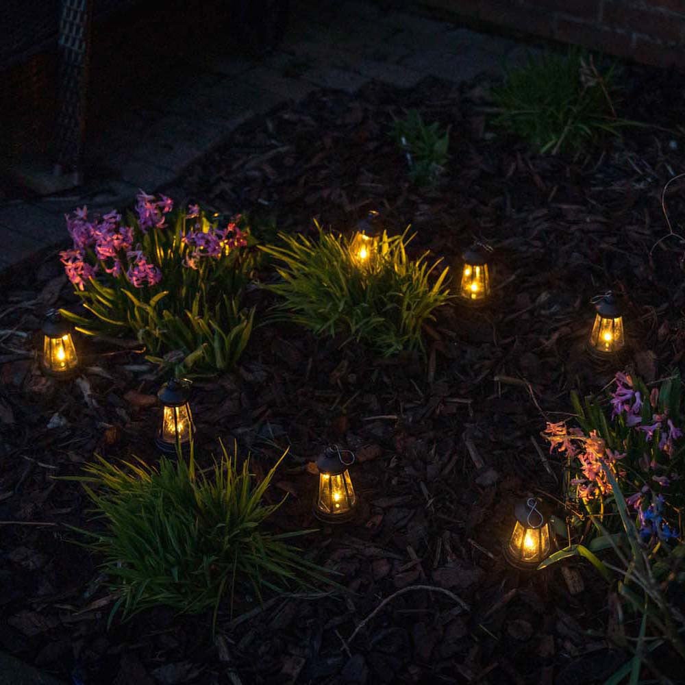 ValueLight Solar Black Outdoor Lanterns Pack of 4 Image 3