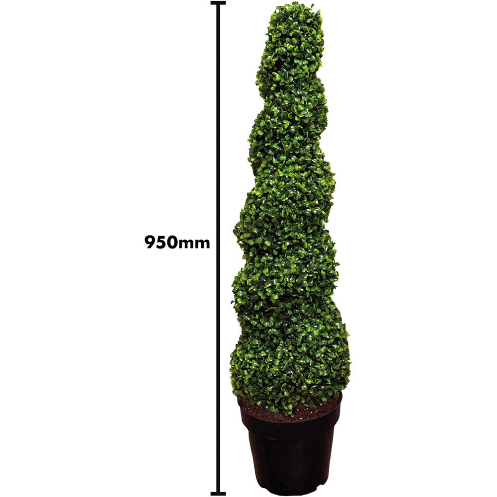 Best4 Green Artificial Topiary Spiral Tree 95cm Image 6
