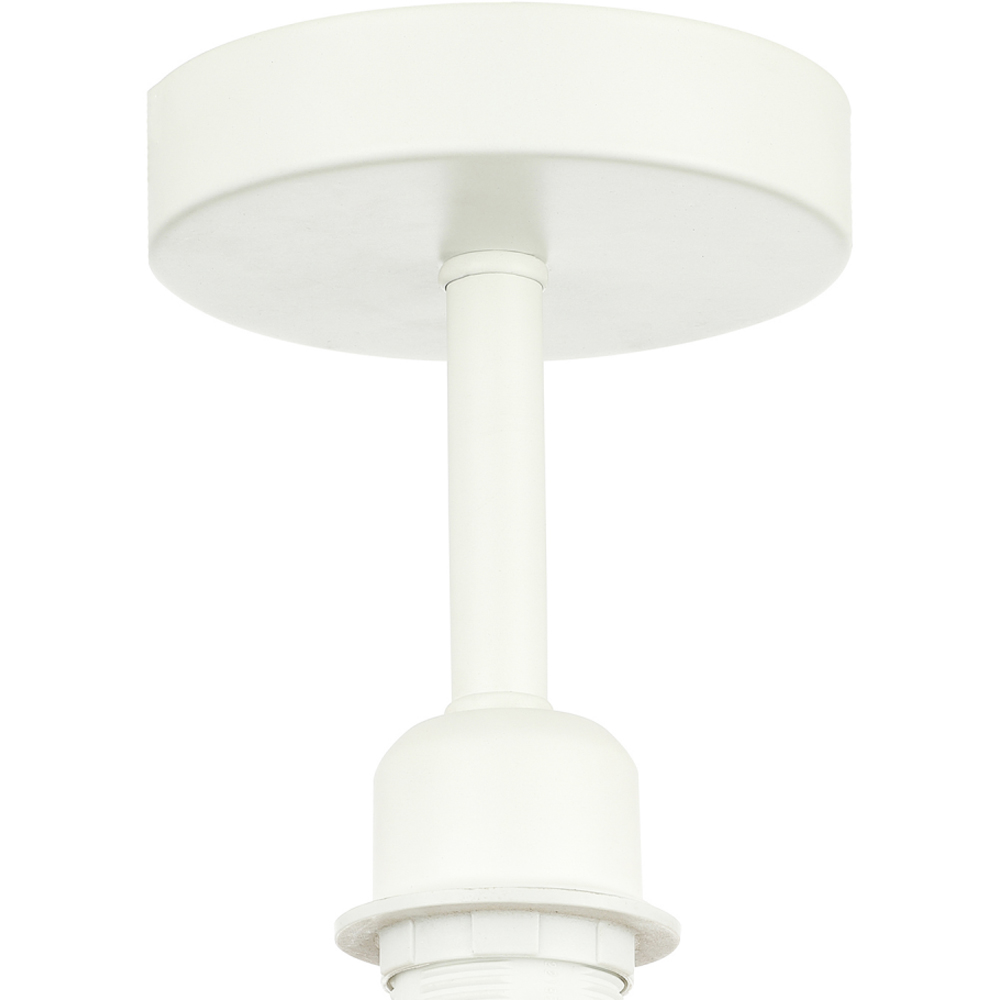 Happy Homewares Traditional Matt White Ceiling Light Image 2