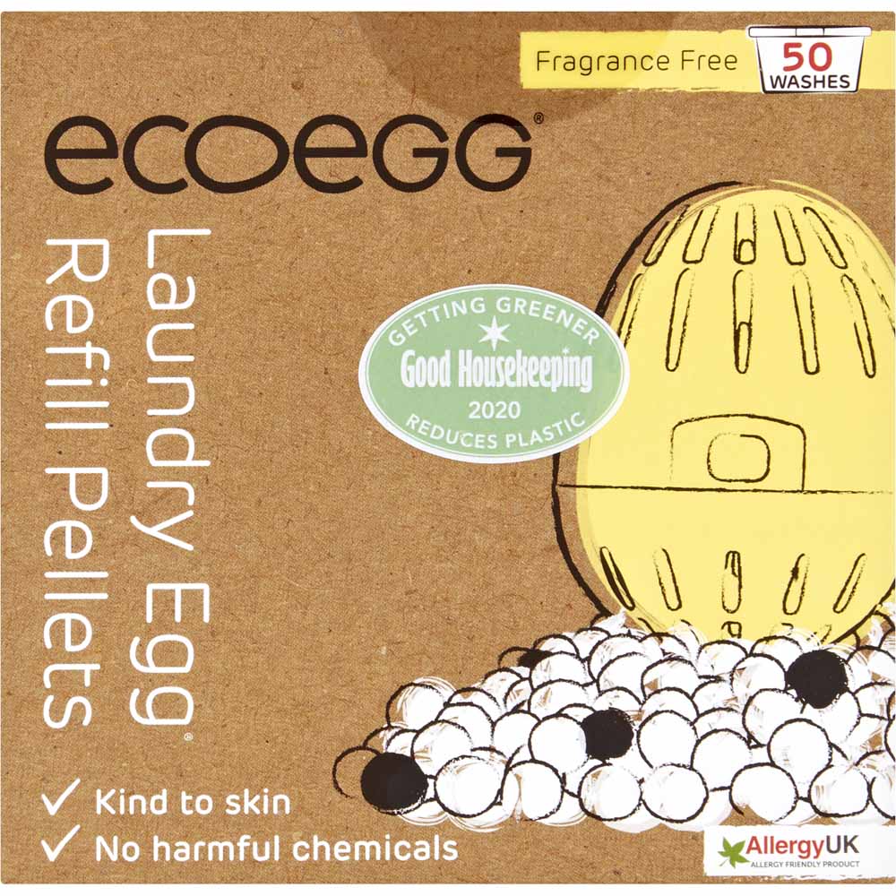 ecoegg Fragrance-Free Laundry Egg Refill Pellets 50 Washes Image 1