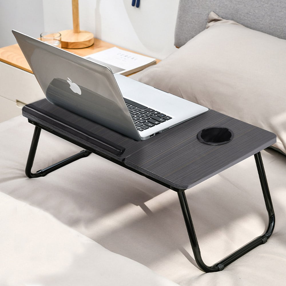 Living and Home Adjustable Laptop Bed Desk with Cup Holder Image 7