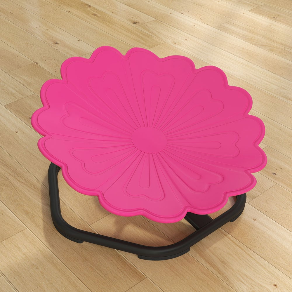 Tommy Toys Pink Kids Flower Shaped Swivel Sensory Spinning Chair Image 3