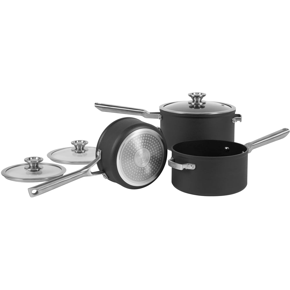 Ninja Foodi Zerostick 3 Piece Stackable Aluminium Saucepan Set Image 3