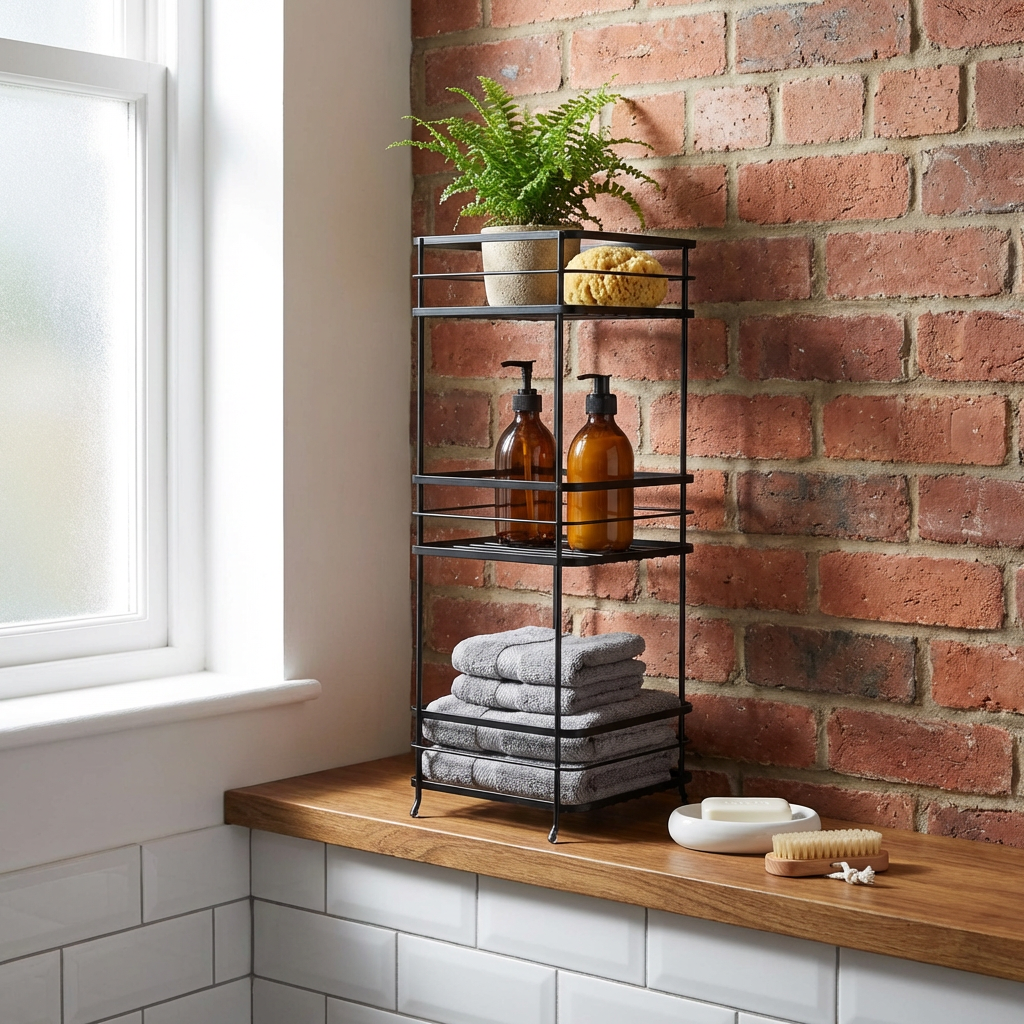 3 Tier Matte Black Industrial Storage Caddy Image 7