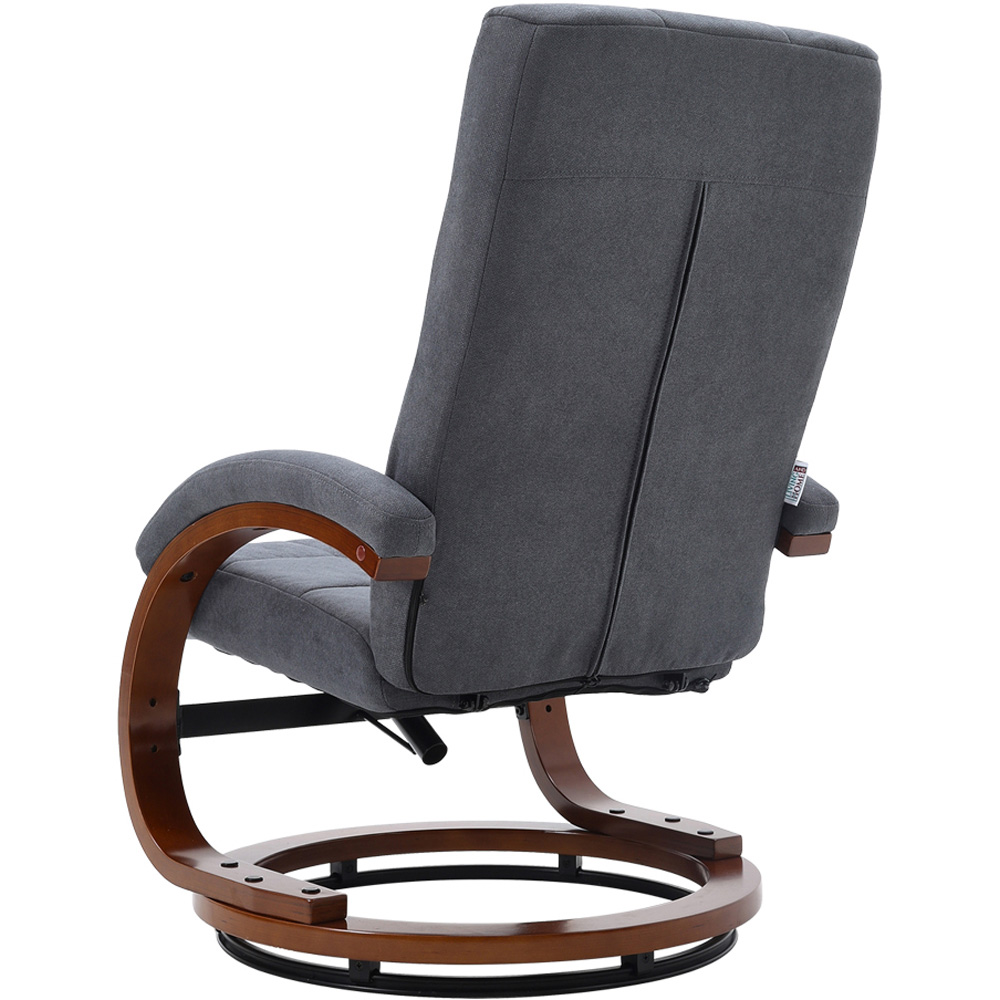 Living and Home Textured Velvet Lounge Recliner with Footrest Image 5