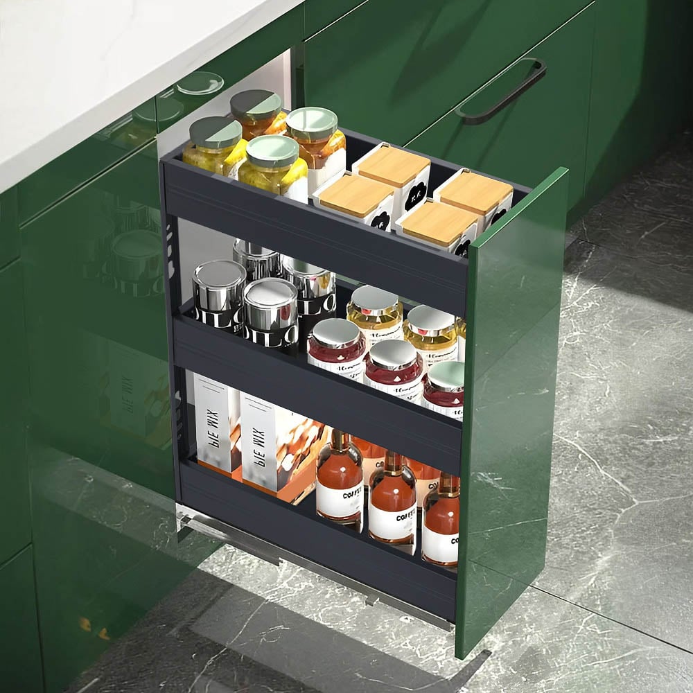 Living and Home 3 Tier Grey Kitchen Pull Out Shelf 43 x 20 x 45cm Image 7