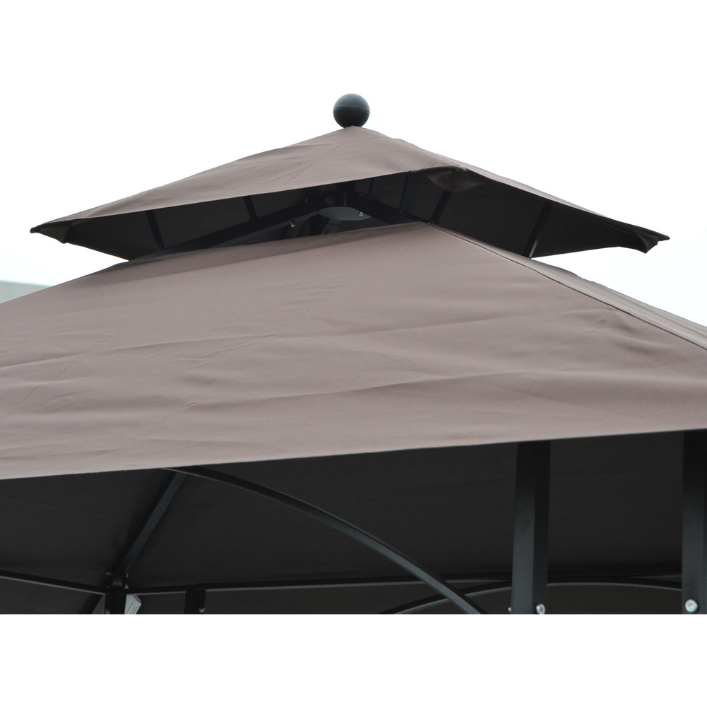 Outsunny 2.5 x 1.5m Black and Coffee BBQ Gazebo Canopy Image 3