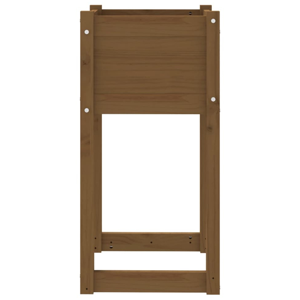 vidaXL Honey Brown Solid Pine Wood Garden Planter 40 x 40 x 81cm 2 Pack Image 5