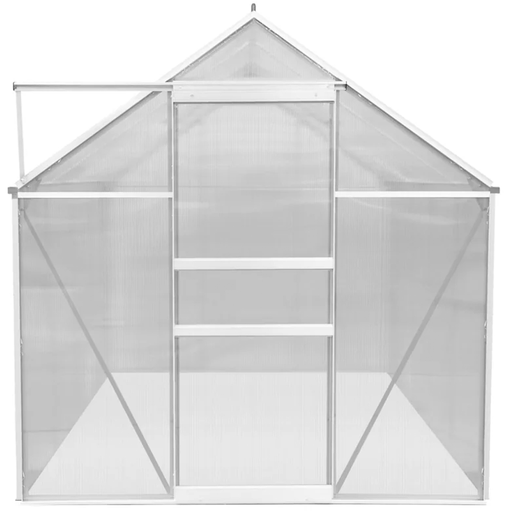 MonsterShop Silver Polycarbonate 6x 8ft Greenhouse Image 3