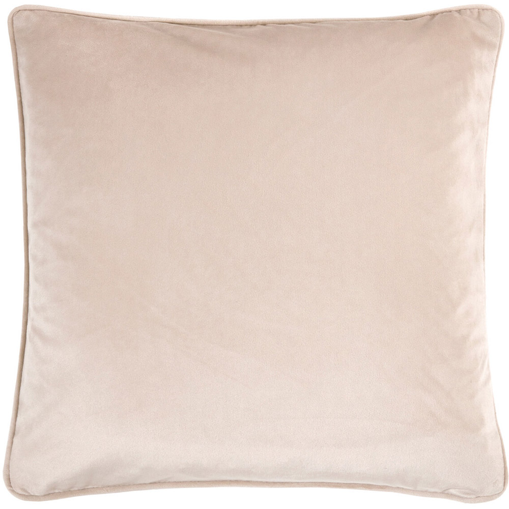 Vermont Soft Velvet Cushion Natural Image 1