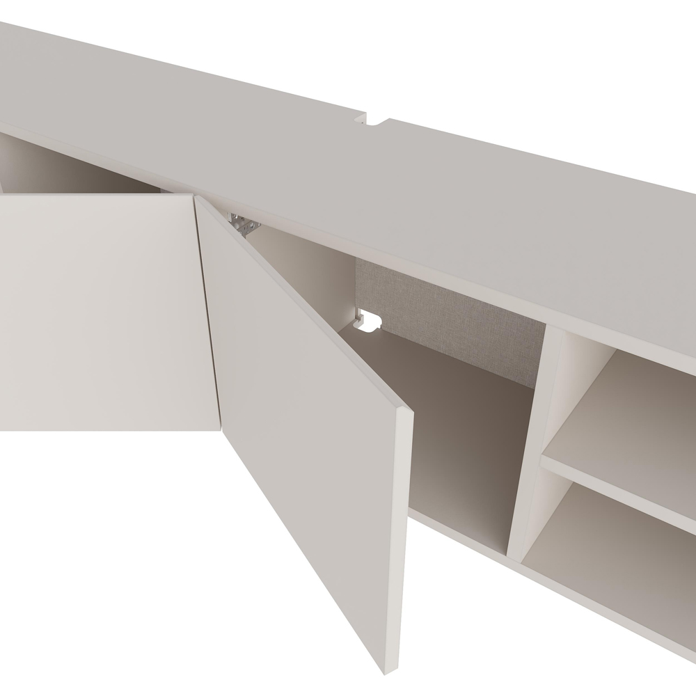 Decortie Conrad 3 Door 2 Shelf Sandstone TV Unit Image 4