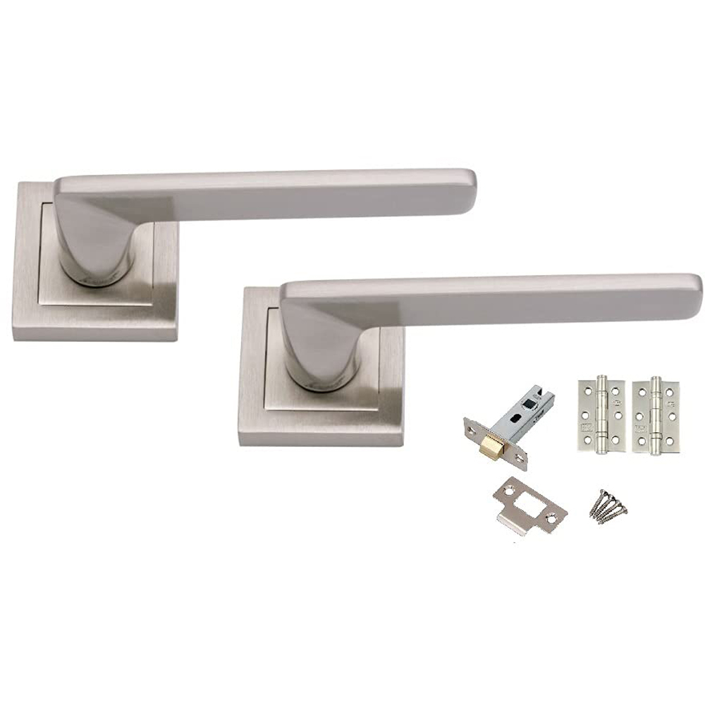 Golden Grace Satin Stainless Steel Vector Door Handle Set 5 Pack Image 2