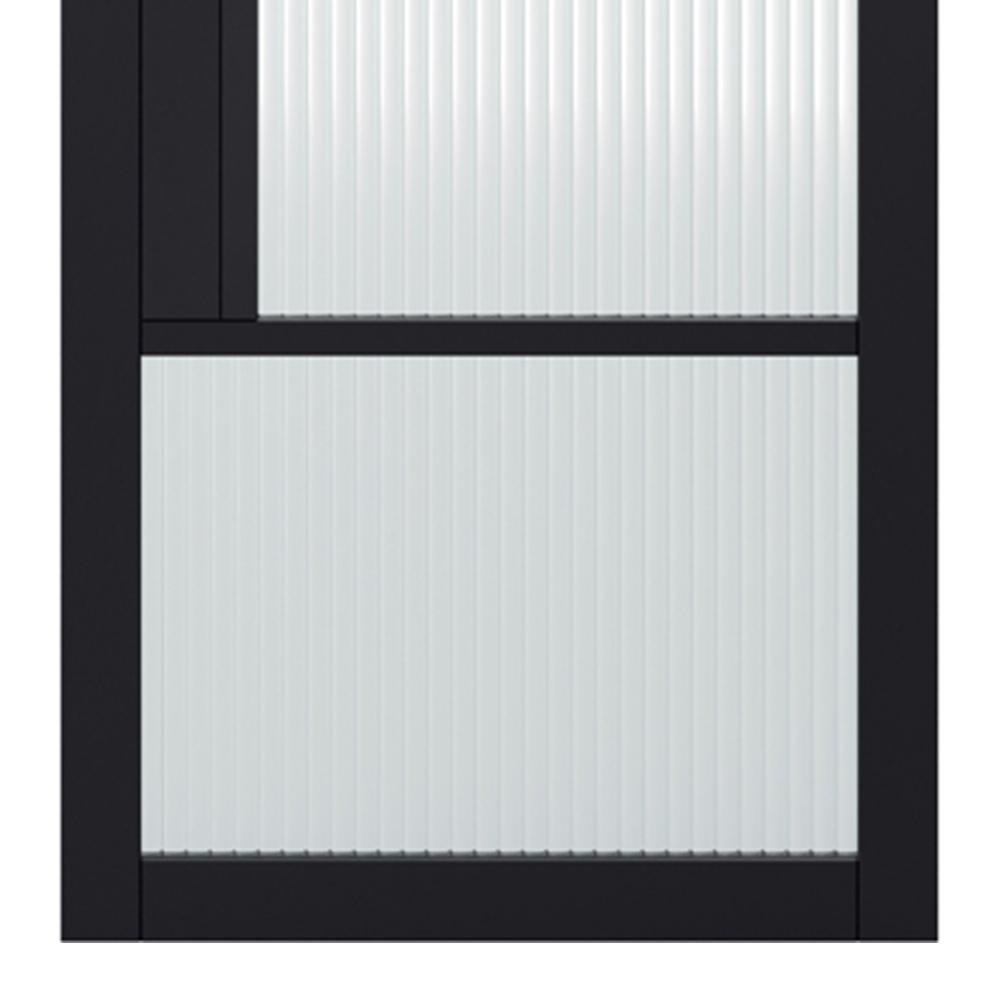 LPD Chelsea Black 4L Reeded Glass Internal Door 1981 x 686mm Image 3