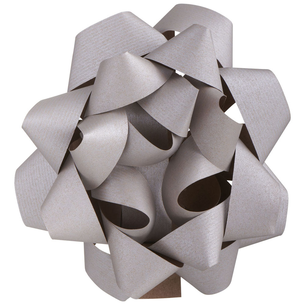 Wilko Silver Giant Paper Gift Bow Image 1