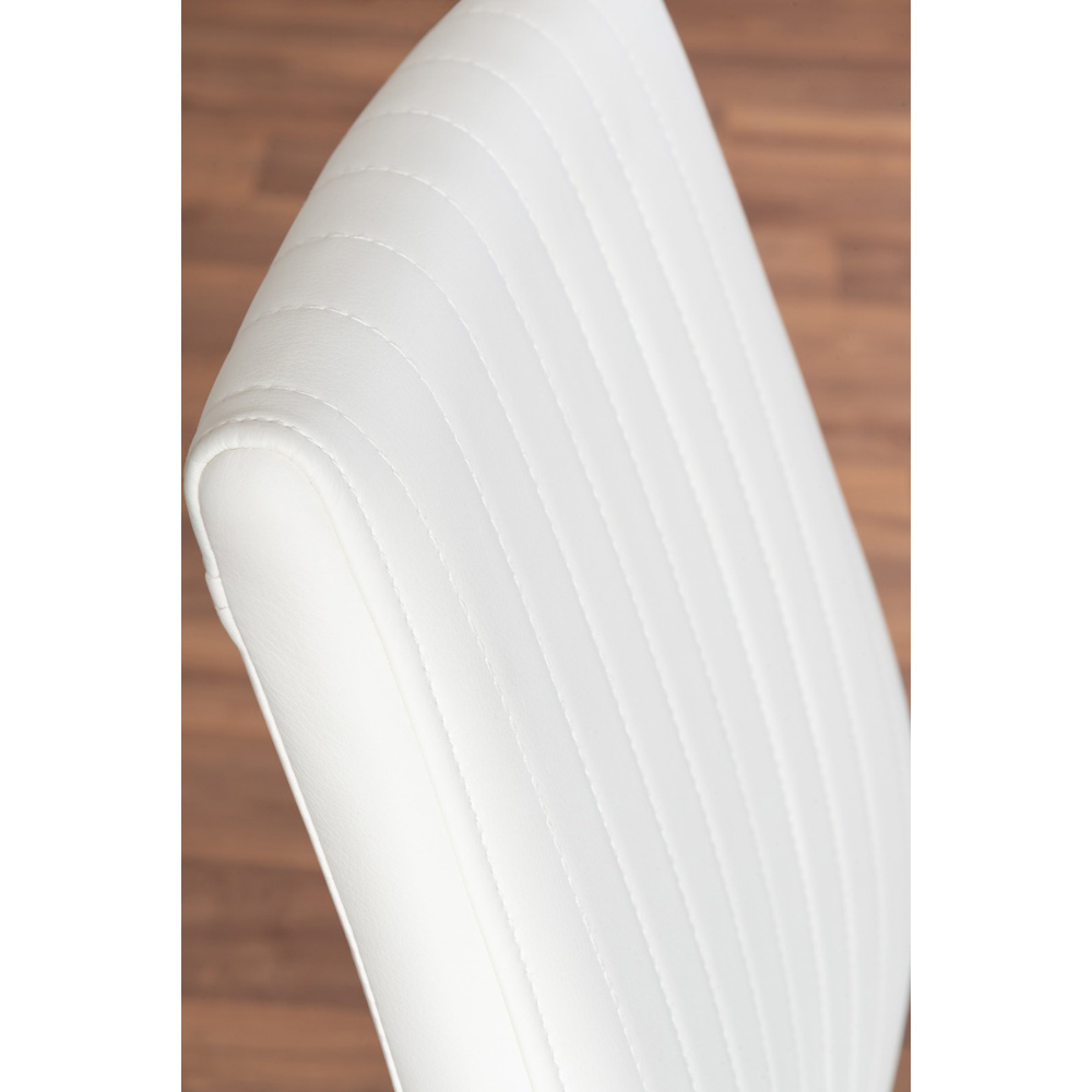 Furniturebox Lucia Fontant 6 Seater Dining Set Grey Gloss White and Chrome Image 6