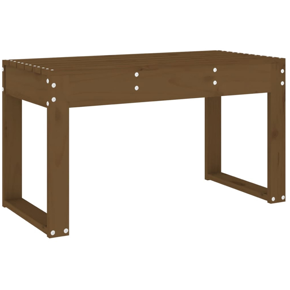 vidaXL Honey Brown Solid Pine Wood Slatted Garden Bench 80 x 38 x 45cm Image 5