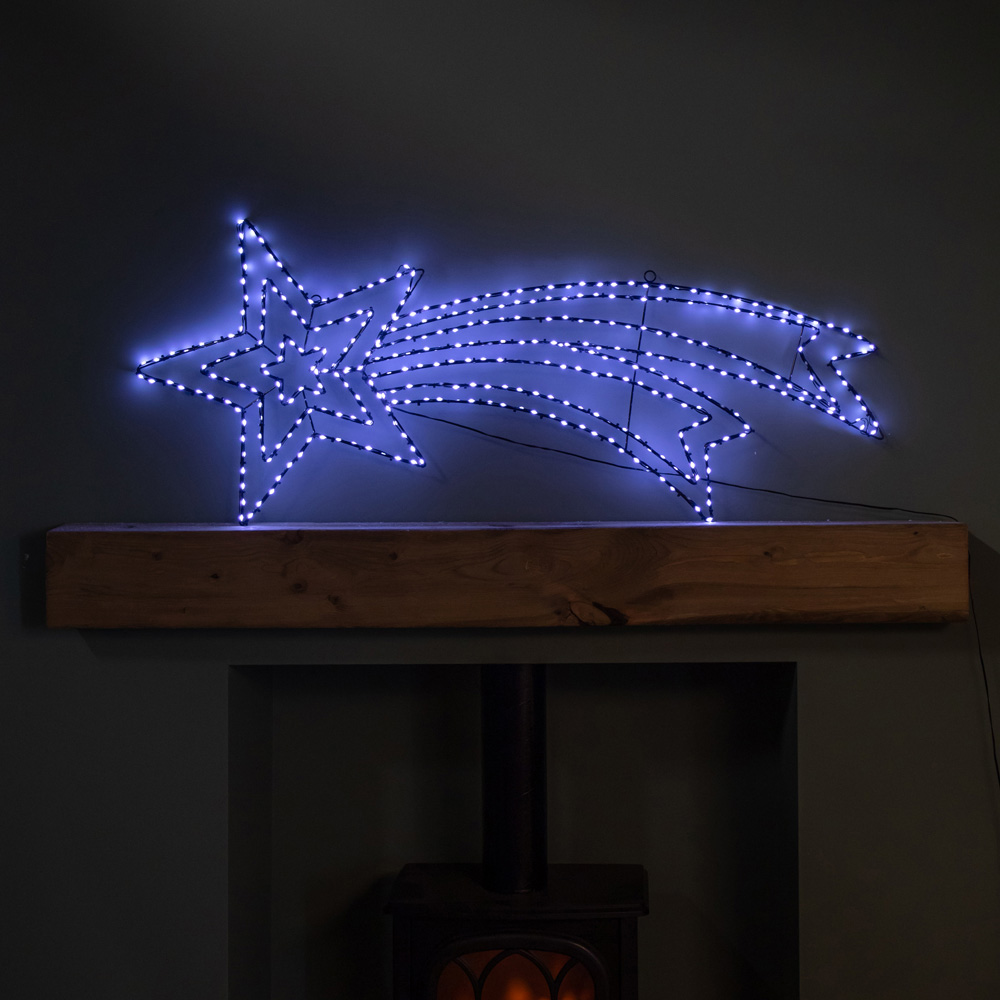 Samuel Alexander 373 Twinkling White LED Light-Up Shooting Star Christmas Decoration 49cm x 1.19m Image 3