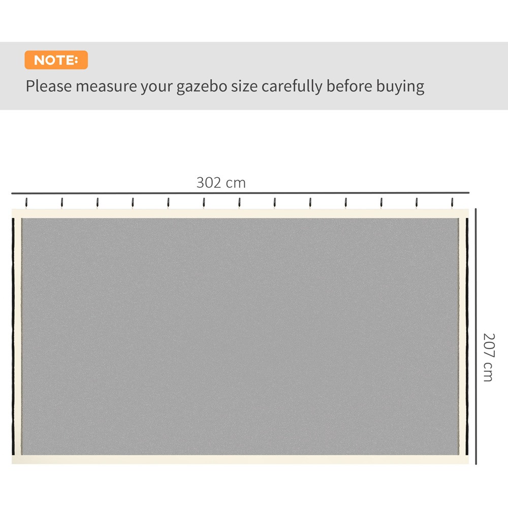 Outsunny 3 x 3m Mesh Mosquito Netting Screen Wall Image 8