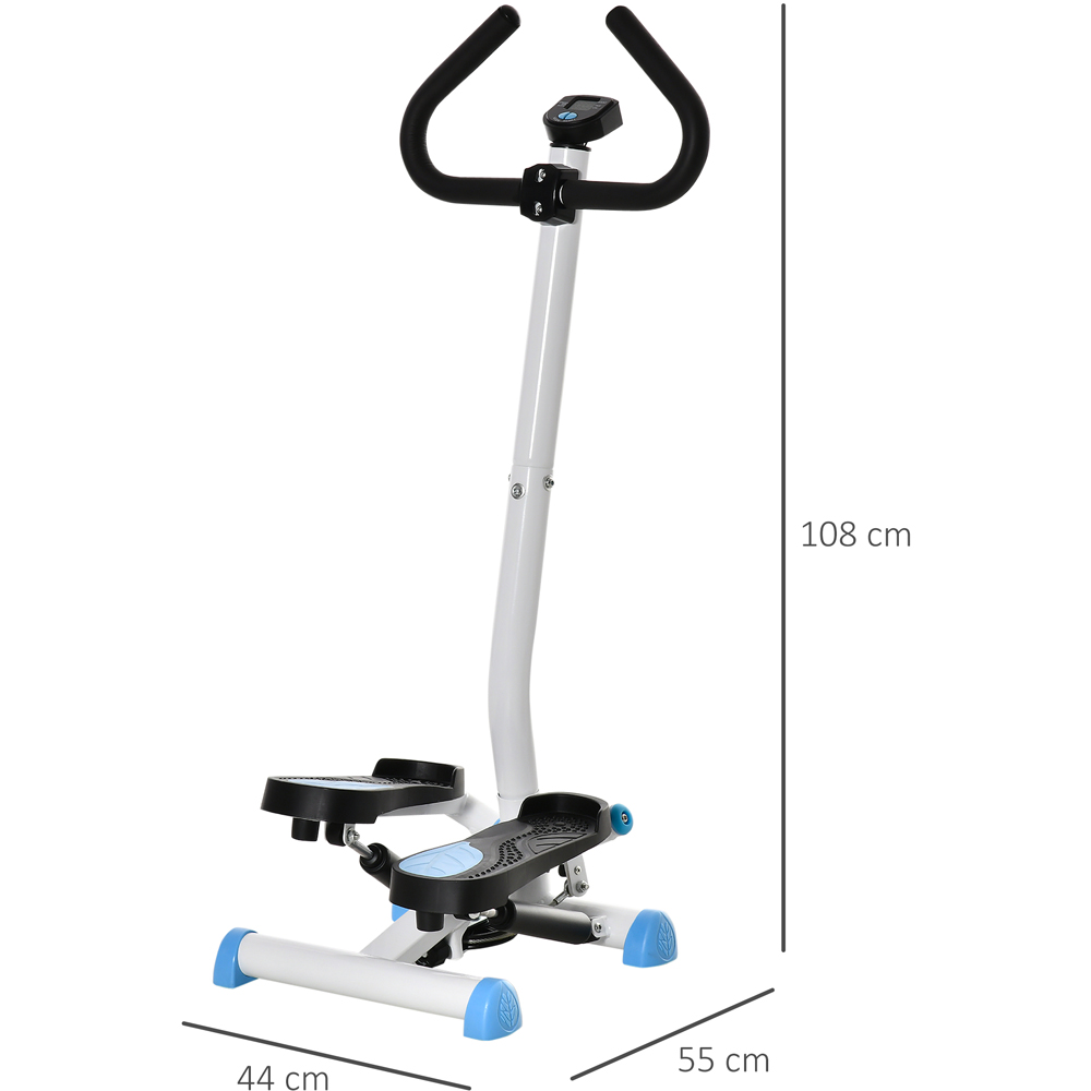 HOMCOM Blue Adjustable Stepper Fitness Machine with LCD Screen Image 7