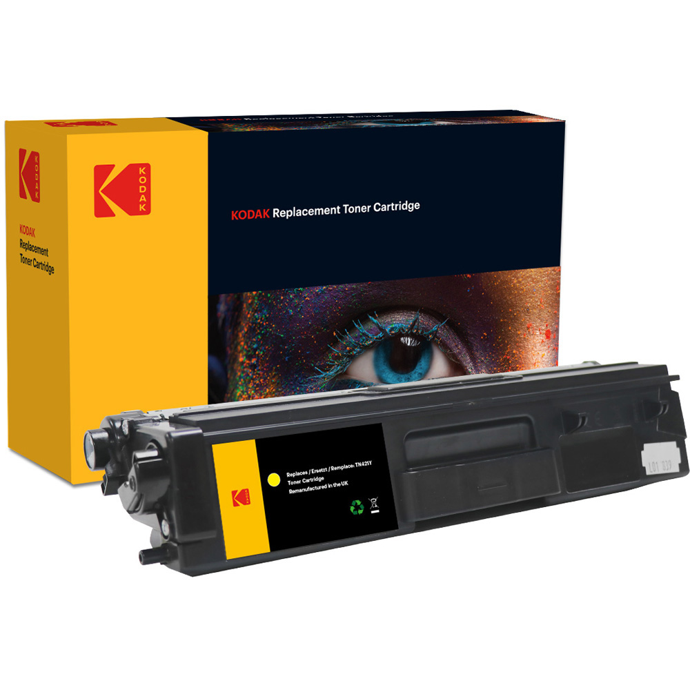 Kodak Brother TN421 Yellow Replacement Laser Catridge Image 1