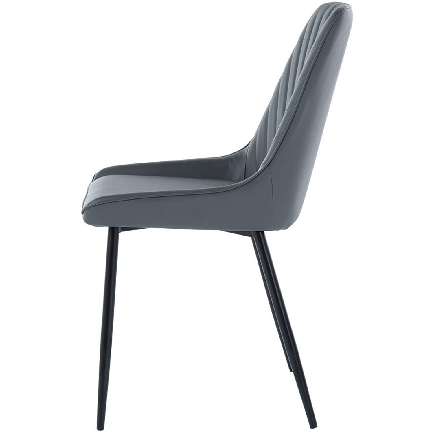 Sorrento Set of 2 Dark Grey Dining Chair Image 5