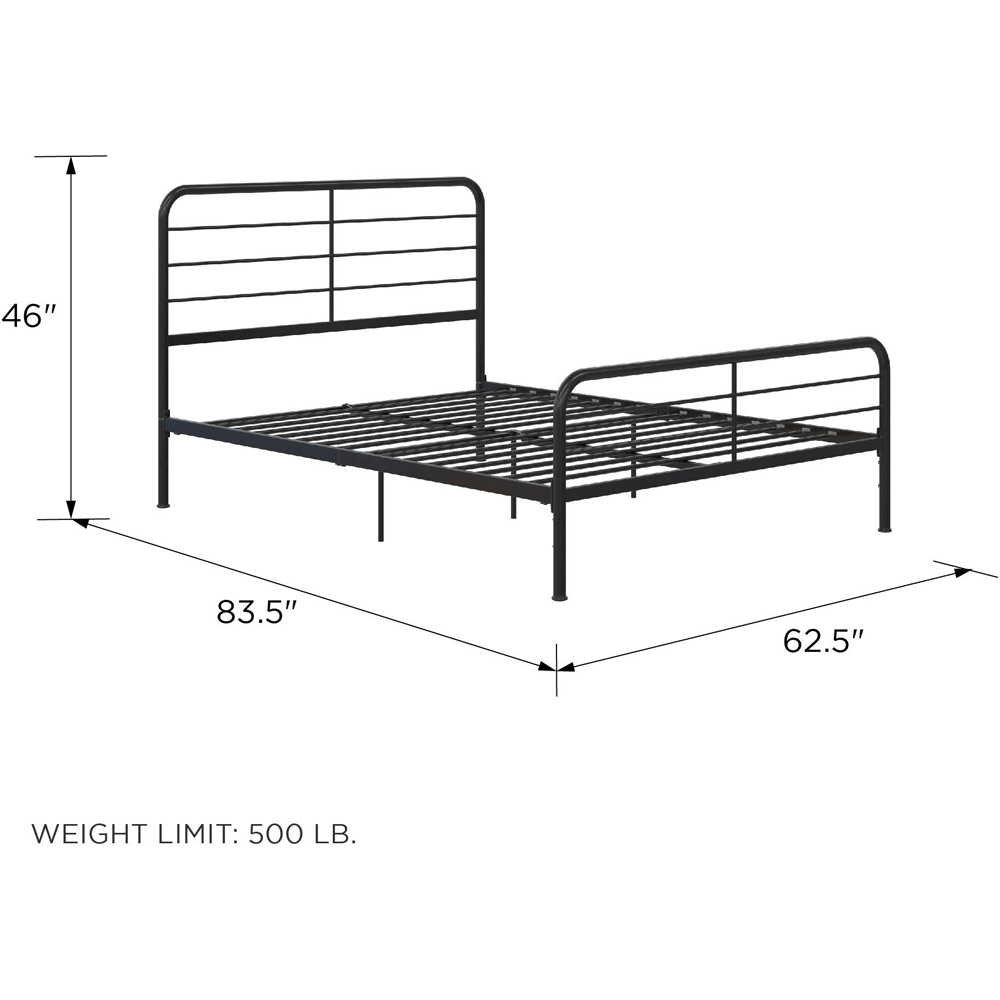 Dorel Millie King Size Black Metal Bed Frame Image 9