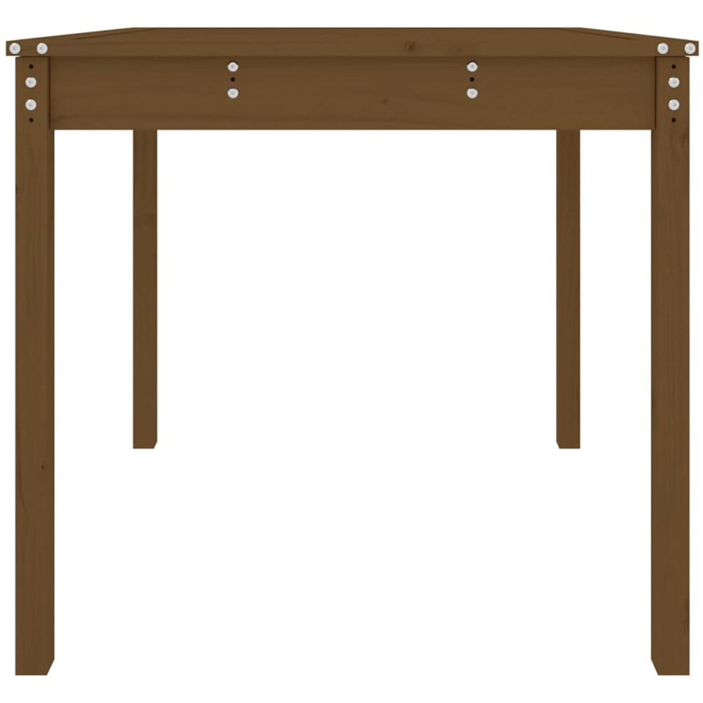 vidaXL 2 Seater Solid Pine Wood Garden Dining Table Honey Brown Image 4