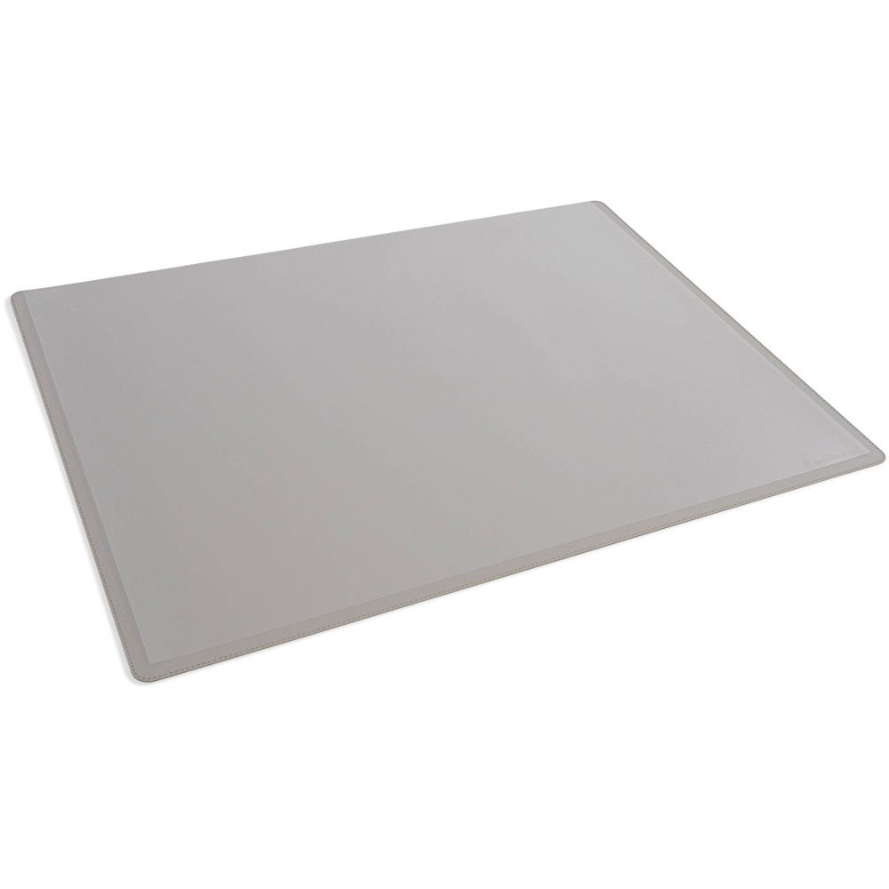 Durable Grey Clear Overlay Non-Slip Desk Mat 53 x 40cm Image 1