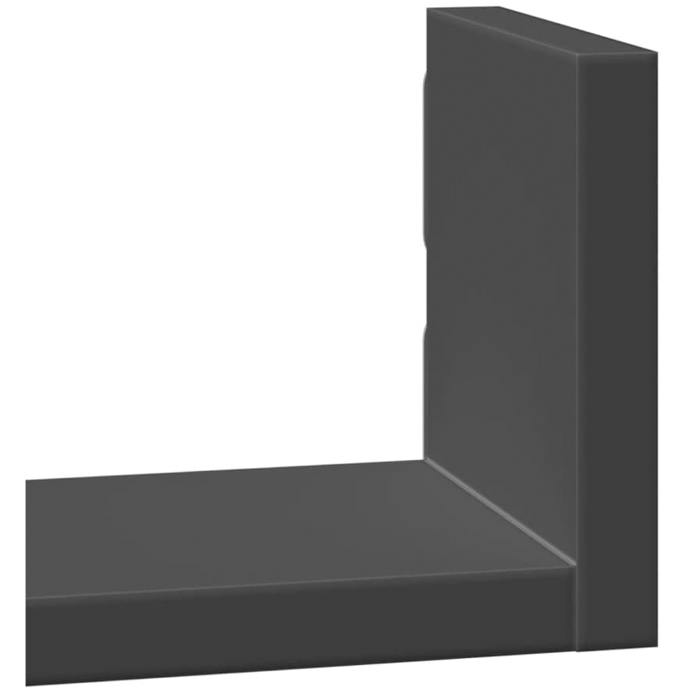 vidaXL Black Wall Shelf Set of 3 Image 6